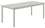 Muuto Linear Steel Gartentisch, 220 x 90 cm, grau