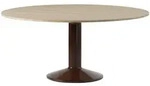 Muuto Midst Tisch, &Oslash; 160 cm, eiche ge&ouml;lt / dunkelrot