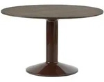 Muuto Midst Tisch, &Oslash; 120 cm, eiche dunkel ge&ouml;lt / dunkelrot