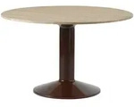 Muuto Midst Tisch, &Oslash; 120 cm, eiche ge&ouml;lt / dunkelrot