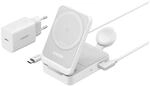 MagGo faltbare 3in1 Kabellose Ladestation Wei&szlig;