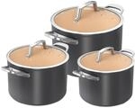 Ninja CW93000DE Premium Keramik grau | Topf-Set | 16 cm Topf | 18 cm Topf | 20 cm