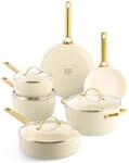 GreenPan Topfset Padova Reserve cream white 6-tlg. Stielkasserolle 18 / Kasserolle 24 / Bratpfanne 20/24/28 cm