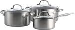 GreenPan Geneva (CC005244-001) | Topf-Set | 3-tlg. | 3-lagiger-Edelstahl 