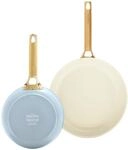 GreenPan Padova Reserve hellblau | Pfannen-Set | 20 cm und 26 cm | Ofenfest bis 200?C