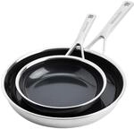 KitchenAid Multi-Ply Bratpfannen-Set 24/28cm silber