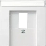 Gira 087603, Gira Zentralplatte reinwei&szlig;-gl&auml;nzend f&uuml;r TAE-Steckdose 087603