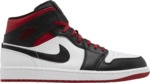 Air Jordan 1 Mid Gym Red Black Toe
