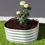 Vitavia, Hochbeet "Terra 401", aluminium blank, Modell "Rund", 40 cm