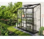 Vitavia, Anlehn-Gew&auml;chshaus "Ida 1300", schwarz, 3 mm ESG, 1,3 m2