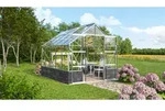 Vitavia, Gew&auml;chshaus "Cassandra 8300", aluminium eloxiert, mit Sockelmauer in