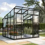 Vitavia, Gew&auml;chshaus "Freya 7600", schwarz, 3 mm ESG, 6 mm HKP, 7,6 m2