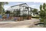 Vitavia, Gew&auml;chshaus "Cassandra 11500", schwarz, ohne Sockelmauer, 3 mm ESG, 11,5 m2