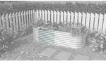 Vitavia, Erweiterung "Stretched" f&uuml;r Hochbeet "858", aluminium blank, 80 x 86 cm