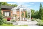 Vitavia, Gew&auml;chshaus-Pavillon "Juno 9000" inkl. Stahlfundament, wei&szlig;, 3 mm ESG, 6