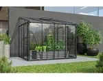 Vitavia, Anlehn-Gew&auml;chshaus "Osiris 5200", schwarz, 3 mm ESG, 6 mm HKP, 5,2 m2