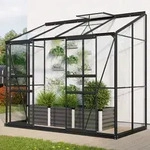 Vitavia, Anlehn-Gew&auml;chshaus "Styx 3300", schwarz, 3 mm ESG, 3,3 m2