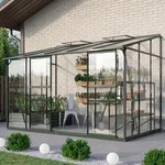 Vitavia, Anlehn-Gew&auml;chshaus "Osiris 6500", smaragd, 3 mm ESG, 6 mm HKP, 6,5 m2