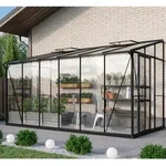 Vitavia, Anlehn-Gew&auml;chshaus "Osiris 7800", schwarz, 3 mm ESG, 6 mm HKP, 7,8 m2