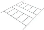 Pergart, Fundamentbodenrahmen f&uuml;r Ger&auml;tehaus "Frankfurt II 1112", aluminium blank,