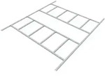Pergart, Fundamentbodenrahmen f&uuml;r Ger&auml;tehaus "Frankfurt II 911", aluminium blank,
