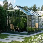 Vitavia, Gew&auml;chshaus "Planet 5000" inkl. Fundament, smaragd, 3 mm ESG, 5,0 m2