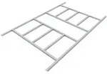 Pergart, Fundamentbodenrahmen f&uuml;r Ger&auml;tehaus "Frankfurt II 86", aluminium blank,