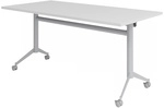 KALA 16 | Klapptisch fahrbar | 160 cm | Silber - Konferenztisch Grau 160 x 80