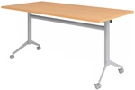KALA 16 | Klapptisch fahrbar | 160 cm | Silber - Konferenztisch Buche 160 x 80
