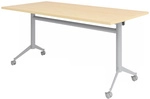 KALA 16 | Klapptisch fahrbar | 160 cm | Silber - Konferenztisch Ahorn 160 x 80