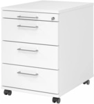 SIGNA AC30 BS - Rollcontainer Wei&szlig; B&uuml;gelgriff Metall