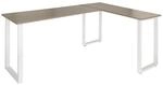 WORKSPACE BASIC I | 165x120 - Eckschreibtisch Grau/Wei&szlig;