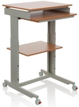 WORKSTATION | 60x50 - Stehschreibtisch Buche / Grau