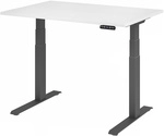 XDKB 12 G | Schreibtisch - Wei&szlig; 120 x 80 elektrisch h&ouml;henverstellbar