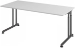 ZENO 19 G | Schreibtisch - 180 x 80 h&ouml;henverstellbar Grau/Graphit
