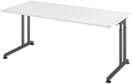 ZENO 19 G | Schreibtisch - 180 x 80 h&ouml;henverstellbar Wei&szlig;/Graphit