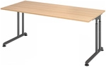 ZENO 19 G | Schreibtisch - 180 x 80 h&ouml;henverstellbar Eiche/Graphit