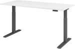 XMKA 19 G | Schreibtisch - Wei&szlig; 180 x 80 elektrisch h&ouml;henverstellbar