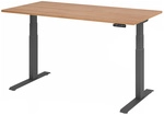 XDKB 16 G | Schreibtisch - 160 x 80 Nussbaum elektrisch h&ouml;henverstellbar