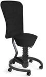 AERIS SWOPPER MIT ROLLEN UND LEHNE - Swopper Low Mikrofaser Schwarz