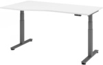 XDSM 18 G | Schreibtisch - Wei&szlig; 180 x 100 elektrisch h&ouml;henverstellbar