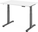 XDSM 12 G | Schreibtisch - Wei&szlig; 120 x 80 elektrisch h&ouml;henverstellbar