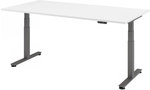 XDSM 2E G | Schreibtisch - Wei&szlig; 200 x 100 elektrisch h&ouml;henverstellbar
