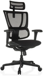 ERGOHUMAN SLIM ECO F GEN2 | Netzstoff / Stoff - Luxus Chefsessel Schwarz