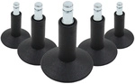 5 x STAND Nr. 12 | 11 mm | alle B&ouml;den - Stuhlgleiter Schwarz