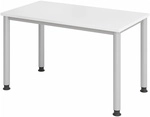 HILO 612 S | Schreibtisch - h&ouml;henverstellbar 120 x 67 Wei&szlig;/Silber