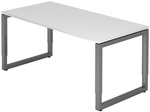 REGO 16 G | Schreibtisch - 160 x 80 h&ouml;henverstellbar Wei&szlig;/Graphit