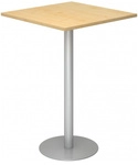 BISTRO H88Q S - System Konferenztisch Ahorn 80 x 80 Silber
