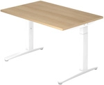 XTRA XB 12 WW | Schreibtisch - 120 x 80 Eiche h&ouml;henverstellbar