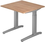 XTRA XB 8 SS | Schreibtisch - Nussbaum 80 x 80 h&ouml;henverstellbar